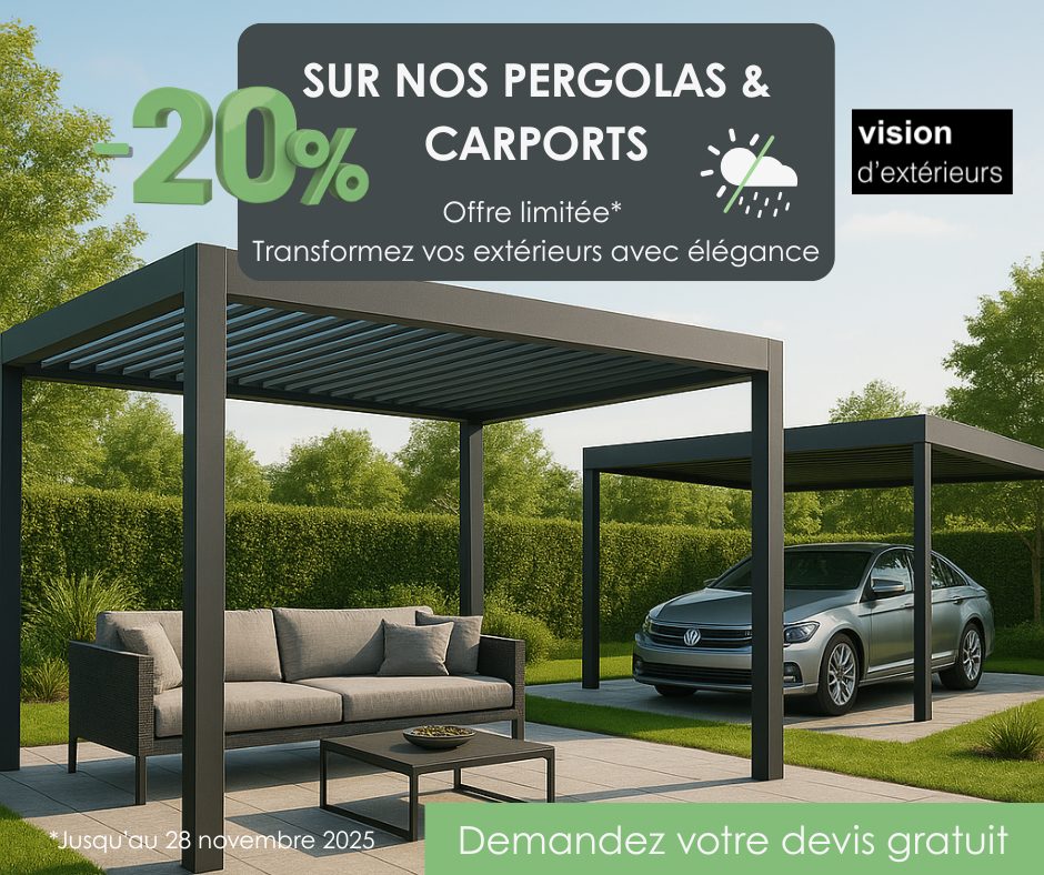 promo remise pergola bioclimatique carport
