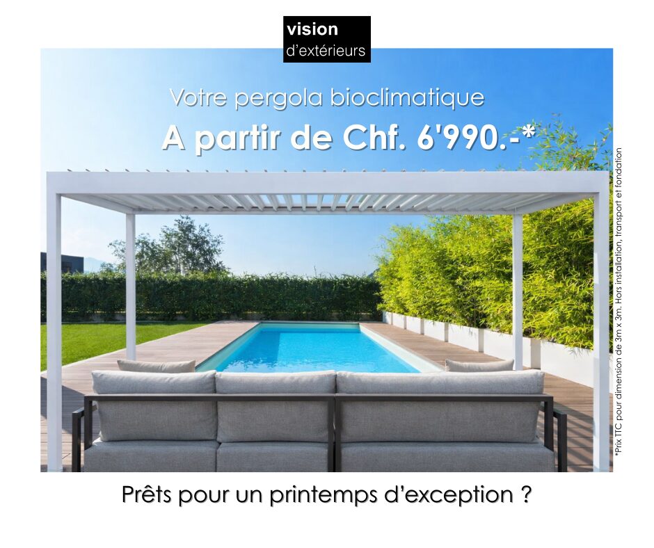 Promotion pergola bioclimatique printemps 2026